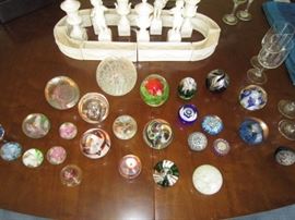 Paperweight collection-some signed