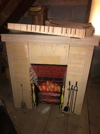 A cardboard fireplace!!