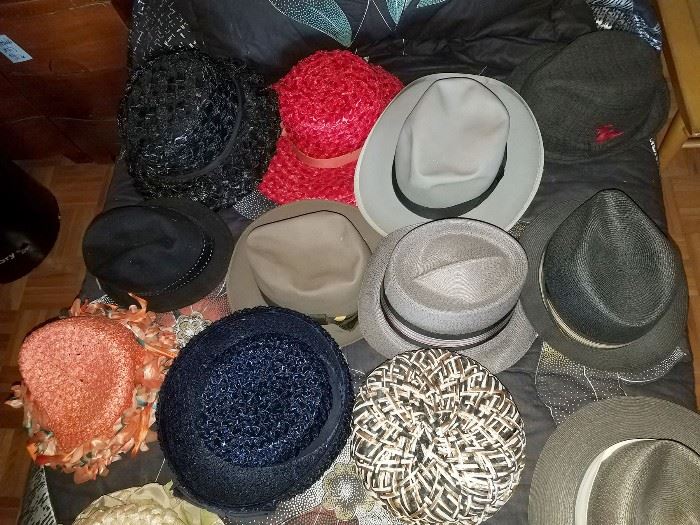 Vintage men's and women's hats