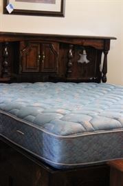 WAS KING WATER BED THAT HAS BEEN CHANGED TO A REGULAR BED, WE DO HAVE THE RAILS IF SOMEONE WANT TO CHANGE IT BACK TO A WATER BED