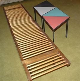 Milo Baughman  Walnut Dowel Bench