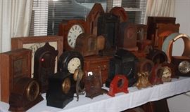 HUGE collection of Clock cases, faces, hands, mechanisms. Great for repurposing. 