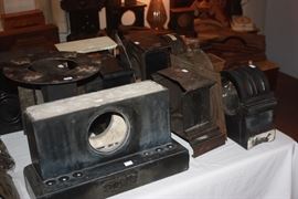 HUGE collection of Clock cases, faces, hands, mechanisms. Great for repurposing. 