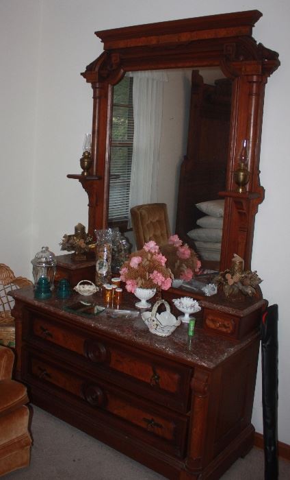 Victorian Era Walnut Dresser, all original 