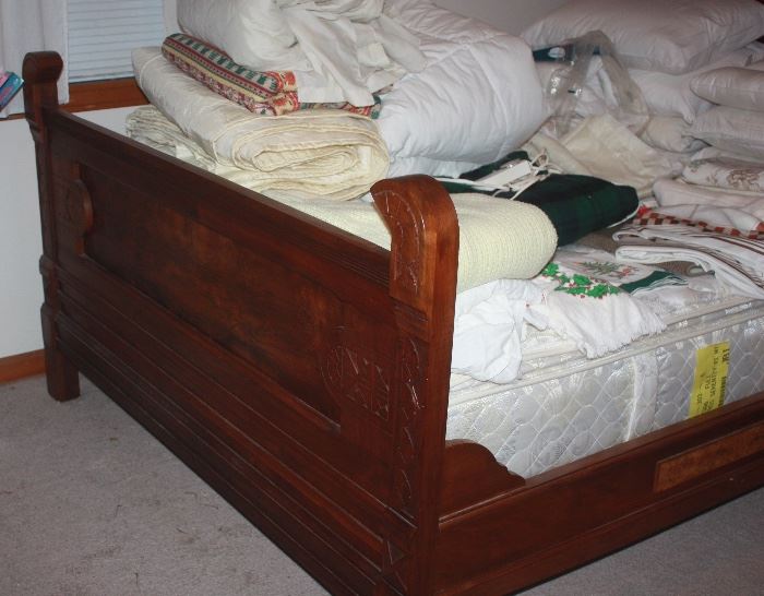 Victorian Era Walnut ~ Rococo Revival style full bed