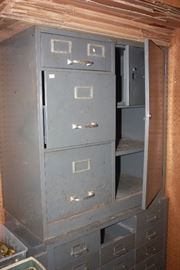 Metal cabinets of various sizes