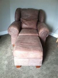 leather chair and Ottoman