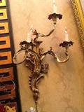 Pair of wall sconce lights