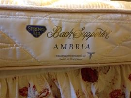 Spring Air AMBRIA Double Mattress and Box Springs $75.00 (excellent condition)   