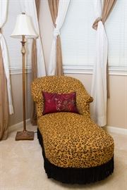 Mae West's Chaise:  $195.00  Beaded Pillow:  $15.00  Classic Style Floor Lamp:  $39.00  Shears:  $9.00 pr. (3 pair available)  Cocoa Drapes:  $9.00 pr.  (3 pair available)  