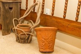 Vine Plant Holder:  $15.00  Round Terra-Cotta pot:  $3.00  