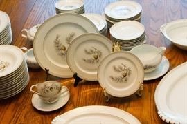 Silver Pine Plate Set by Kent.  Serving for 12 (79 pcs.):  $360.00