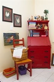 Darling Ranch Style Drop Front Secretary.  65"h (desk height 31") x  27"w x 18"d:  $165.00 