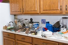 A Kitchen Filled w/Antiques from the Farm.   All Your Everyday Cooking/Baking Needs Met Here!