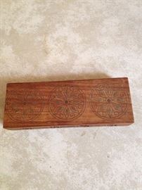 Teak Matchbox w/Deco Matchboxes enclosed:  $15.00