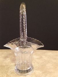 Etched Crystal Basket:  $45.00