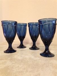 Fostoria Blue Stems.  Set of 4:  $24.00