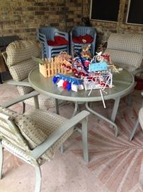 Patio Table and 4 Chairs:  $99.00  Many More Patio Items  Available!