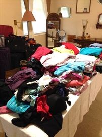 Brass Finish Wall Mount Lamps:  $39.00 pr.  Night Wear, Under Garments and Sports Wear:  $4.50 ea.