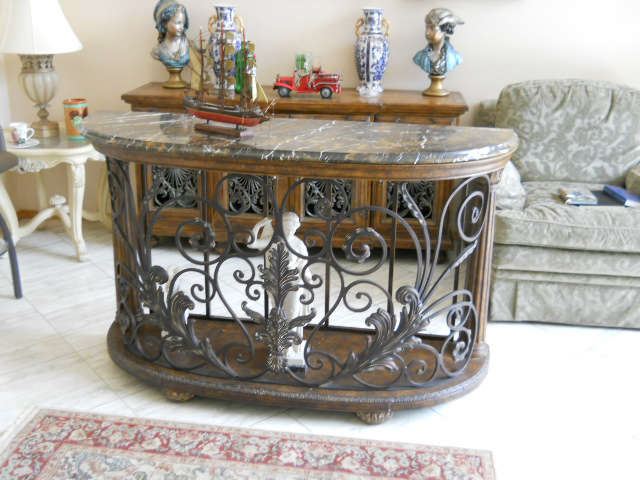 Beautiful bar with wrought iron or entry table