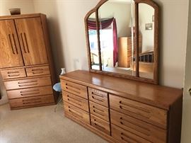 Orman Grubb Armoire, Dresser with Mirror and Chest of Drawers
