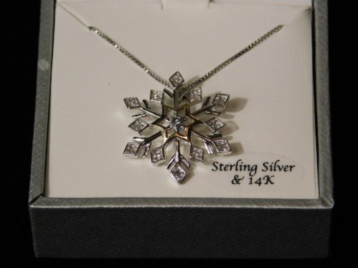 Sterling Silver and 14Kt necklace