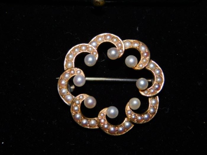 Pearl Brooch etched 1857