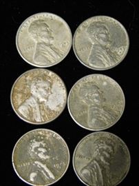 1943 Steel Pennies Top Right has figure print. 