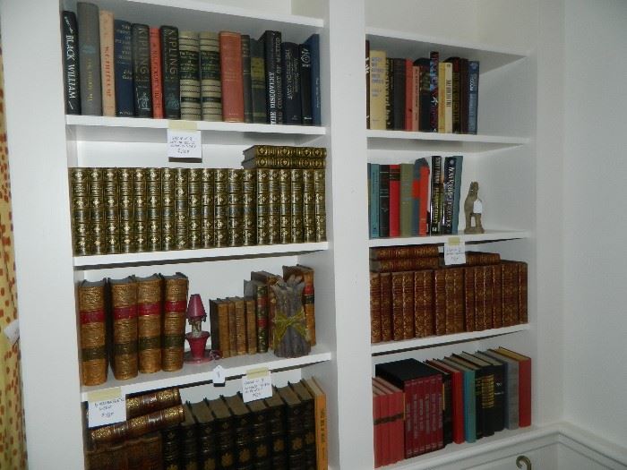 Sets and individual leather bound and regular books
