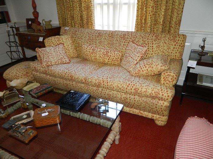 Sofa and draperies.  All for sale