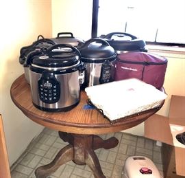 Pressure cookers, crock pots