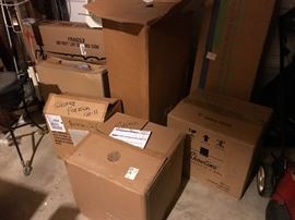 Grills, barbecue, steem cleaner still in boxes