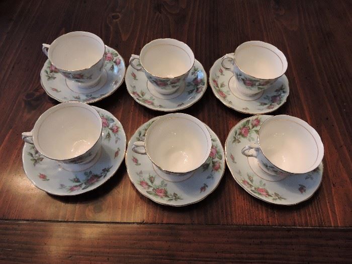 Colclough china 6 cups and saucers