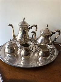 Sterling silver tea set