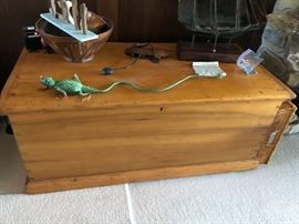 One of several wooden trunks / Chests