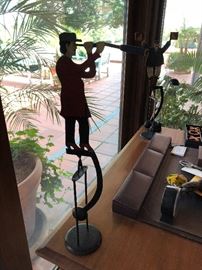 5 balancing nautical iron figures