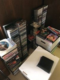 so many CD's VHS tapes