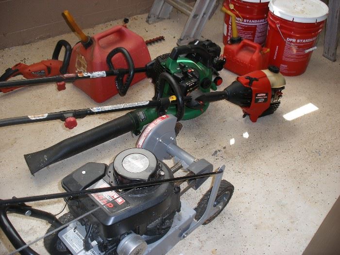 Weed wacker, blower and Craftsman edger.