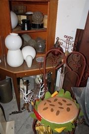 LAMP PARTS SHADES WROUGHT IRON CHAIR