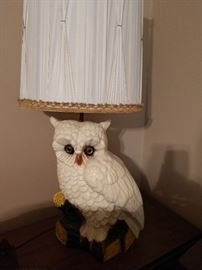 Mid-century owl lamp