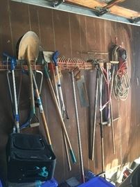 Assorted yard tools