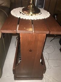 Hand crafted end table