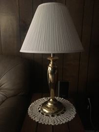 Brass table lamp