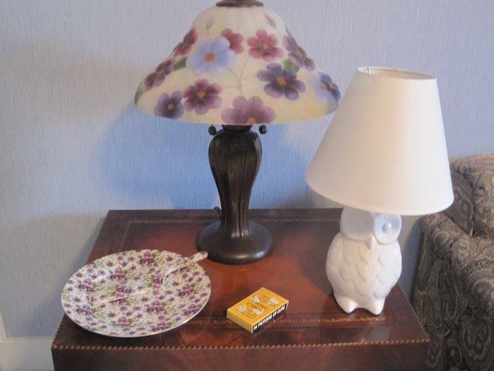 Pansy lamp & owl lamp