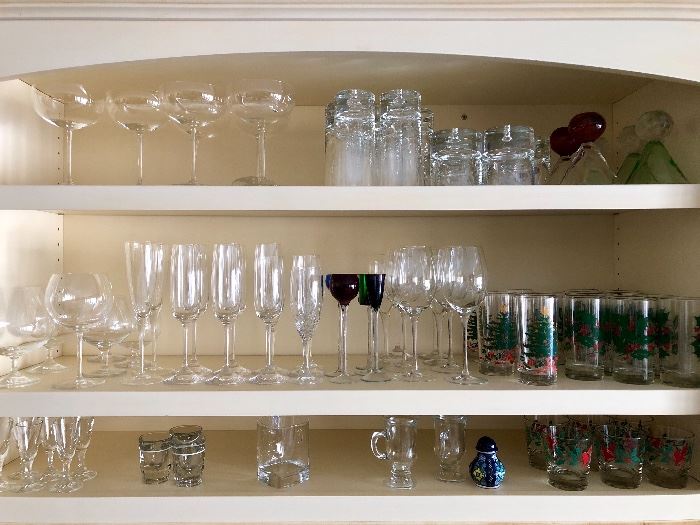 Holiday Glass, Stemware, Tumblers & More
