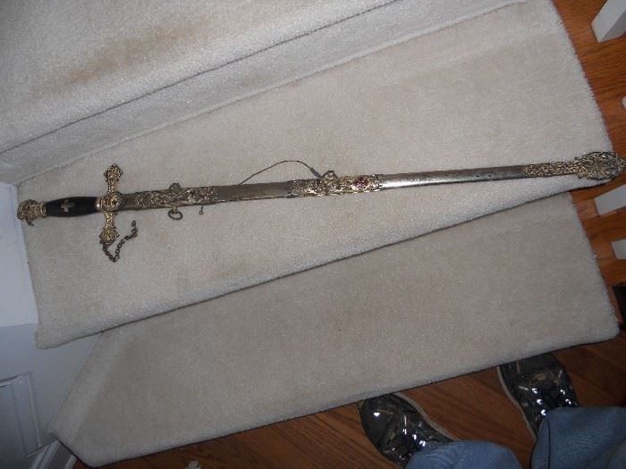 Masonic sword in sheath-M.C. Lilley & Co., Columbus, Ohio