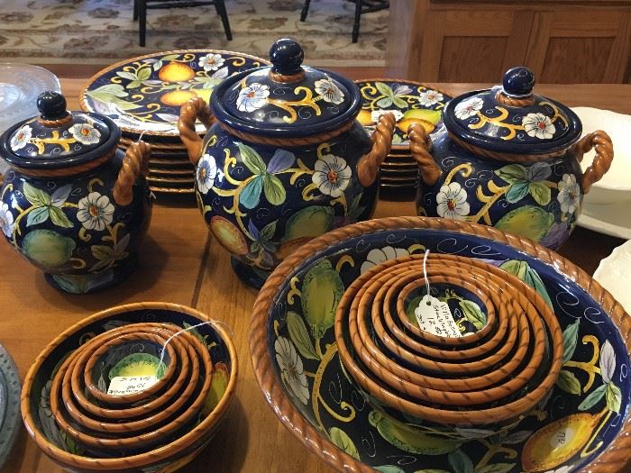 Colorful patterned dinnerware