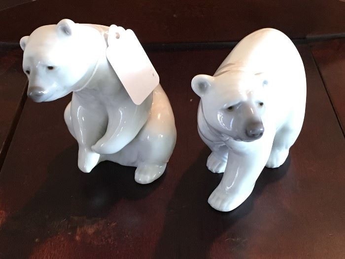 Lladro polar bear figurines