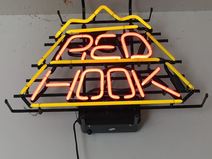 Red Hook neon beer sign
