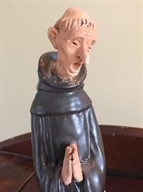 Interesting carved monk figurine